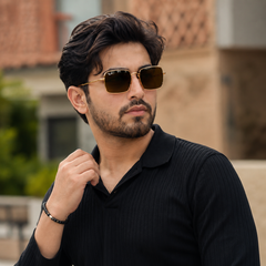 Ray-Ban Gold Frame Brown Lens Sunglasses – Premium Stylish Look