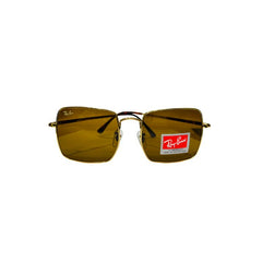 Ray-Ban RB1971 Square Classic Sunglasses | Gold Metal Frame & Light Brown Gradient Lenses