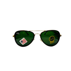 Ray-Ban Aviator Sunglasses | Premium Gold Metal Frame & G-15 Green Lenses