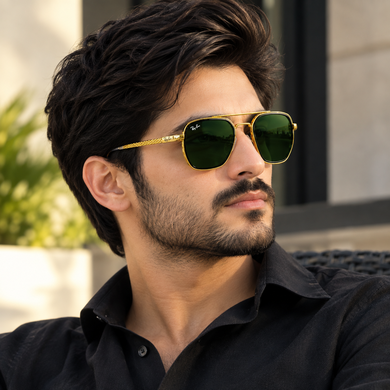 Ray-Ban Classic Green Gold Sunglasses