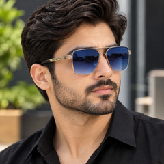 Maybach Luxury Blue Gradient Sunglasses for Men