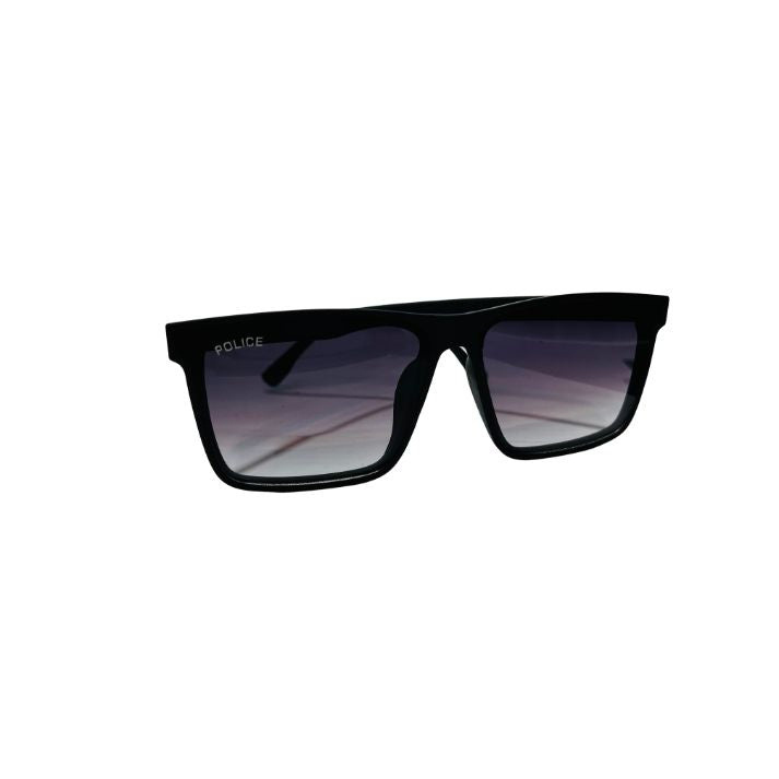 Police Eyewear Men’s Square Sunglasses | Sleek Black Frame & Grey Gradient Lenses