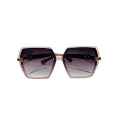 Chanel Hexagonal Sunglasses | Pink Gradient Lenses & Gold-Tone Logo