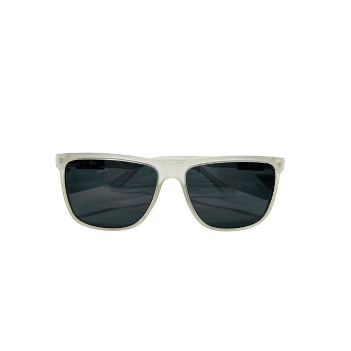 Lacoste Matte White Sunglasses | Black Gradient Lenses
