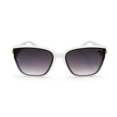 Versace White Cat-Eye Sunglasses | Gold Medusa Logo | Gradient Lenses
